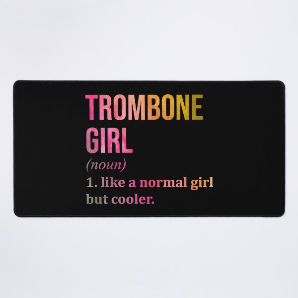 Item preview, Trombone Girl Definition Trombone in Watercolor designed and sold by XCIV.