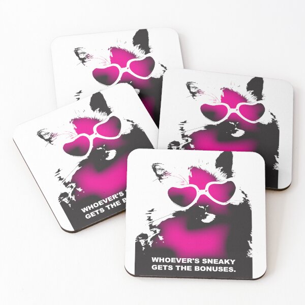 Item preview, A poster with a cat and the caption "WHO'S Sneaky Gets BONUSES." designed and sold by Anhen-new-style.