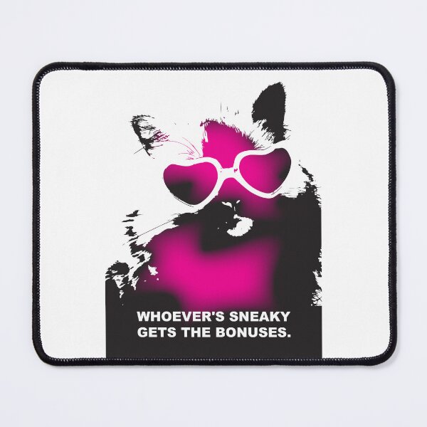 Item preview, A poster with a cat and the caption "WHO'S Sneaky Gets BONUSES." designed and sold by Anhen-new-style.
