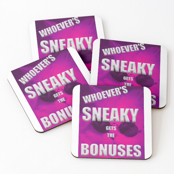 Item preview, A poster with a cat and the caption "WHO'S Sneaky Gets BONUSES." designed and sold by Anhen-new-style.