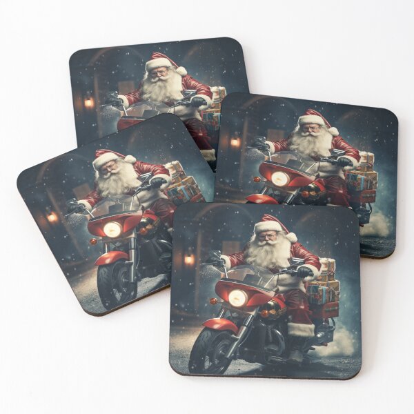 Item preview, Santa Claus ride a retro motorcycle , bring gifts to everyone  designed and sold by Pnid.