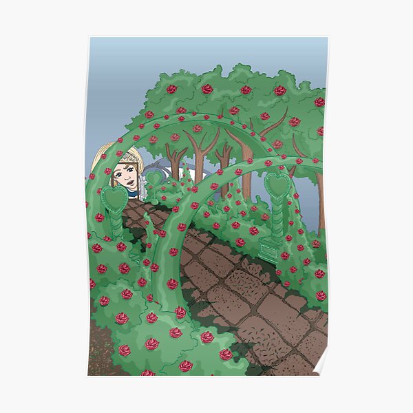 Alice Looking in the Garden Poster