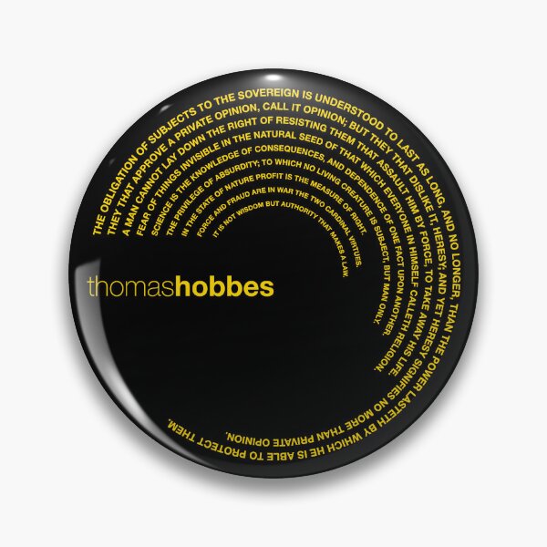 Item preview, Thomas Hobbes quotes. (gold) designed and sold by CMYKStudio.