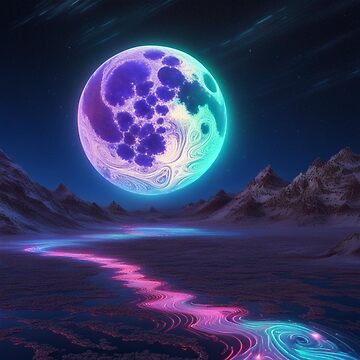 Artwork thumbnail, Full Moon by LenCarol