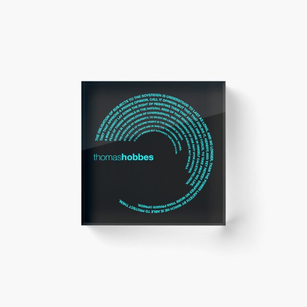 Item preview, Thomas Hobbes quotes. (aqua) designed and sold by CMYKStudio.