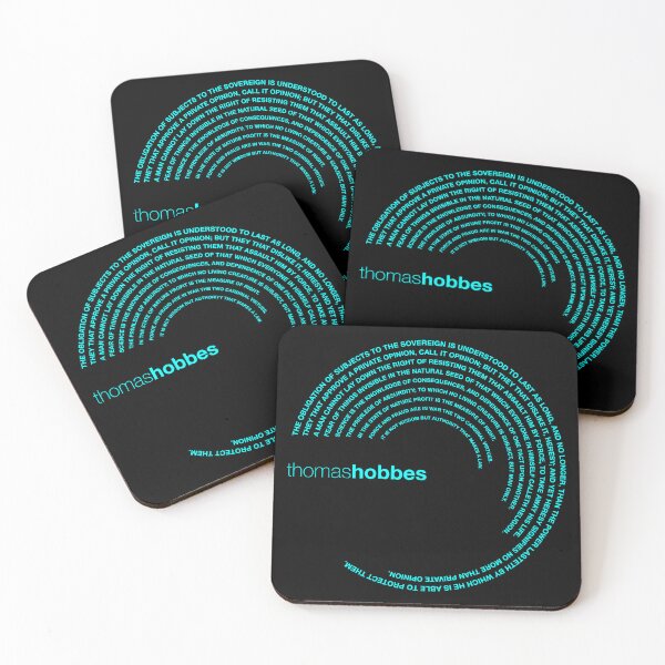 Item preview, Thomas Hobbes quotes. (aqua) designed and sold by CMYKStudio.