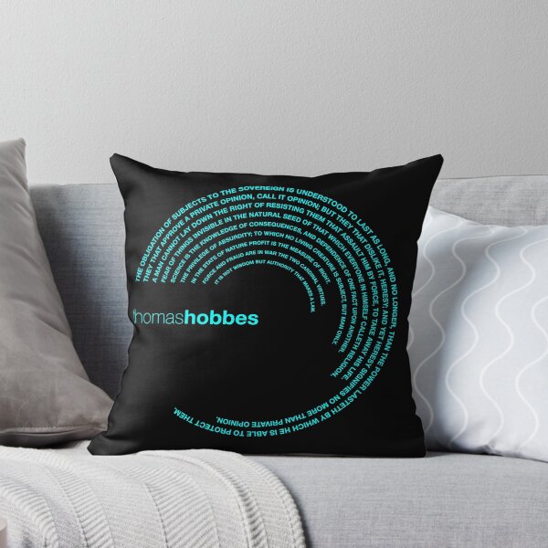 Item preview, Thomas Hobbes quotes. (aqua) designed and sold by CMYKStudio.