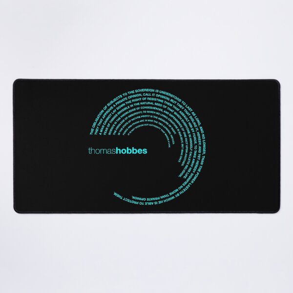 Item preview, Thomas Hobbes quotes. (aqua) designed and sold by CMYKStudio.