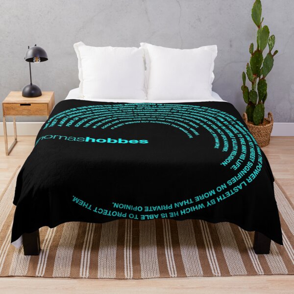 Item preview, Thomas Hobbes quotes. (aqua) designed and sold by CMYKStudio.