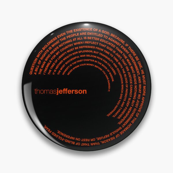 Item preview, Thomas Jefferson quotes. (orangered) designed and sold by CMYKStudio.