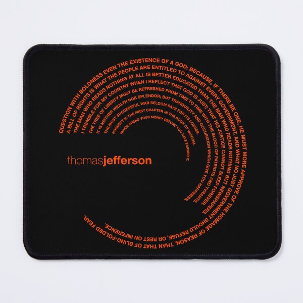 Item preview, Thomas Jefferson quotes. (orangered) designed and sold by CMYKStudio.