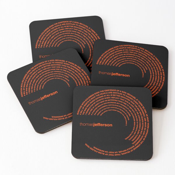 Item preview, Thomas Jefferson quotes. (orangered) designed and sold by CMYKStudio.