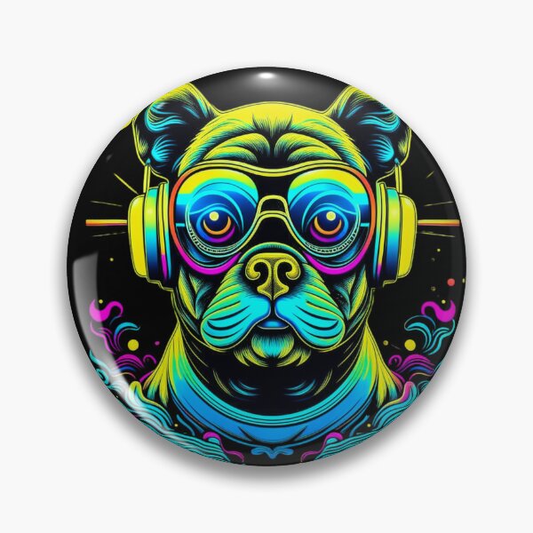 Item preview, Cool psychedelic pug wearing sunglasses and earphones. designed and sold by Appareltee.