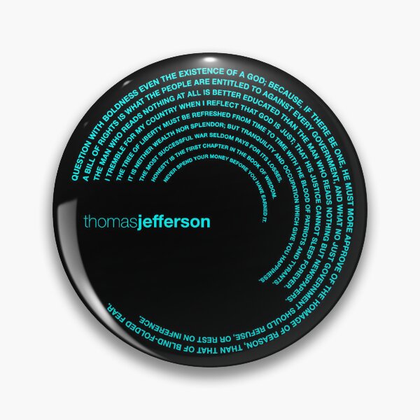 Item preview, Thomas Jefferson quotes. (aqua) designed and sold by CMYKStudio.