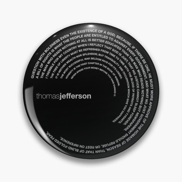 Item preview, Thomas Jefferson quotes. (silver) designed and sold by CMYKStudio.