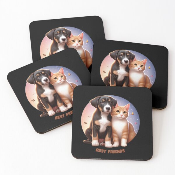Item preview, Dog & Cat Best Friends designed and sold by MSPicArt.