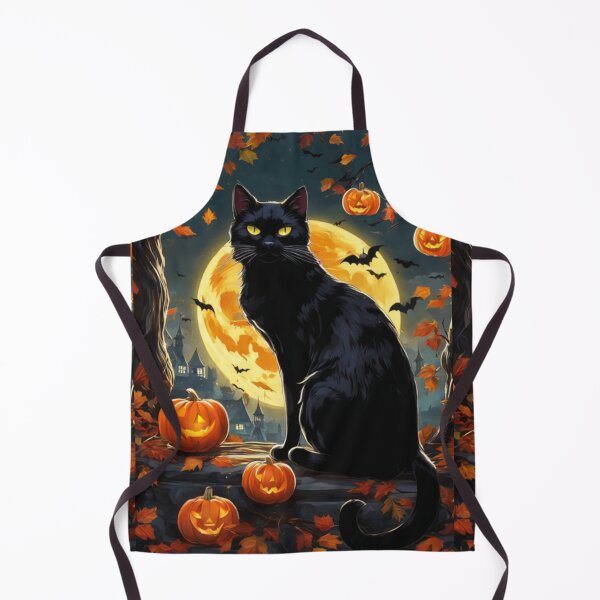 Item preview, Escena de Halloween del Gato Negro y la Luna, Murciélagos y Calabazas designed and sold by DeJuin.