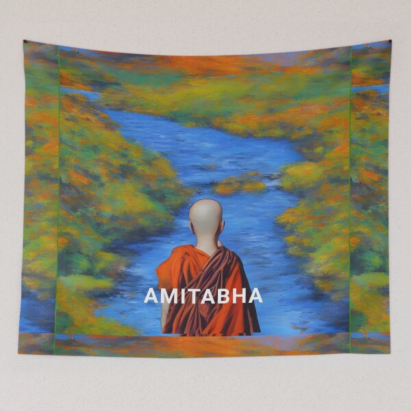 Item preview, Amitabha Buddhist Monk Landscape designed and sold by Paleo5135.