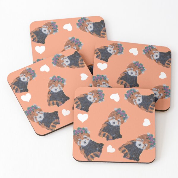 Item preview, Red panda love designed and sold by Kiruthikaarts.