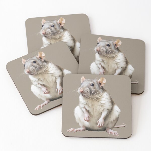 Artikelvorschau, Aquarellratte, Flauschige Ratte, entworfen und verkauft von Lil-Satu.