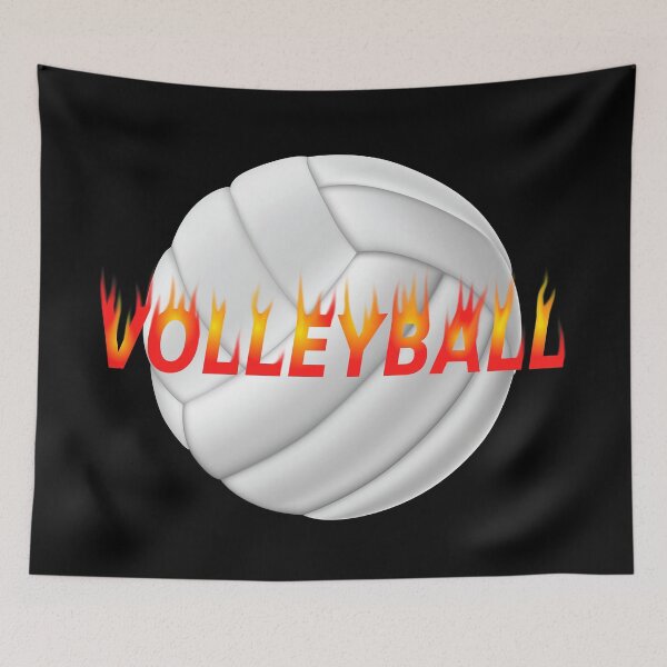 Item preview, Volleyball (fire text) designed and sold by Jeremy Crotty.