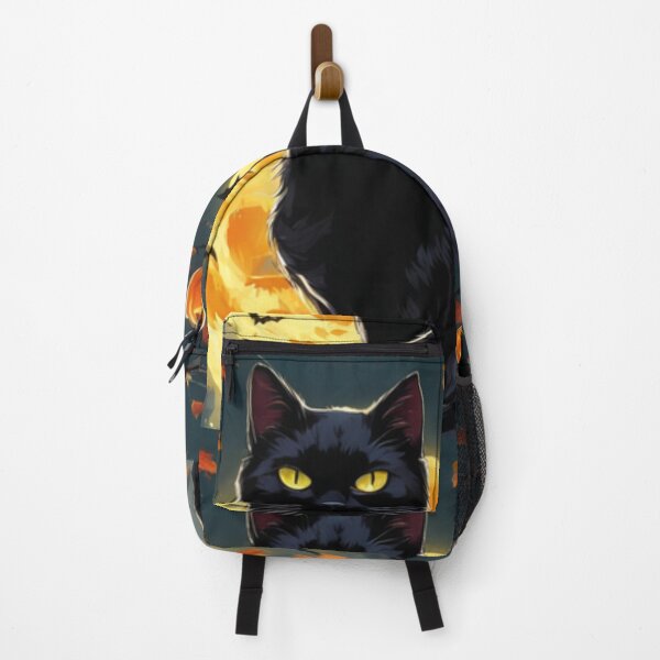 Item preview, Black Cat and The Moon, Bats and Pumpkin Scene Halloween_Jigsaw puzzle designed and sold by DeJuin.