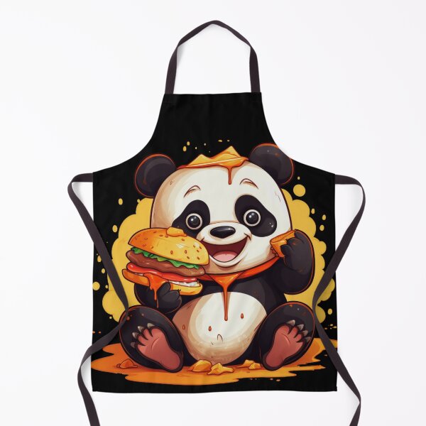 Item preview, Joyful panda eating a hamburger and honey designed and sold by Tedos7.