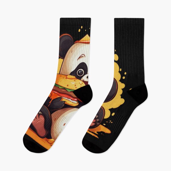 Item preview, Joyful panda eating a hamburger and honey designed and sold by Tedos7.