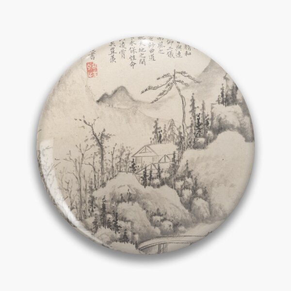 Item preview, Zhou Lianggongs Serene Landscape: Mountain Retreat designed and sold by EmeraldeaArt.