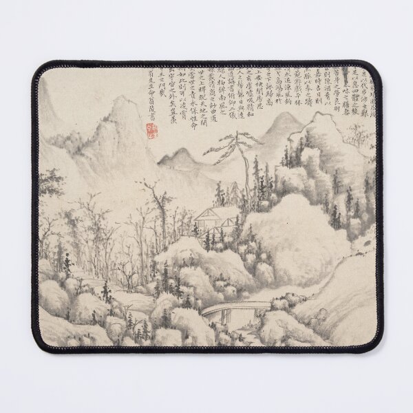 Item preview, Zhou Lianggongs Serene Landscape: Mountain Retreat designed and sold by EmeraldeaArt.