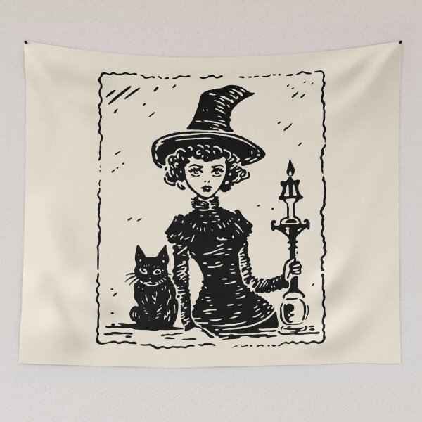Item preview, Vintage Witch and Cat designed and sold by daianaart.