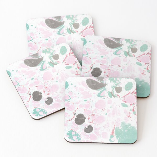 Item preview, Color paint ebru with waves and tile pattern designed and sold by bozarslan.