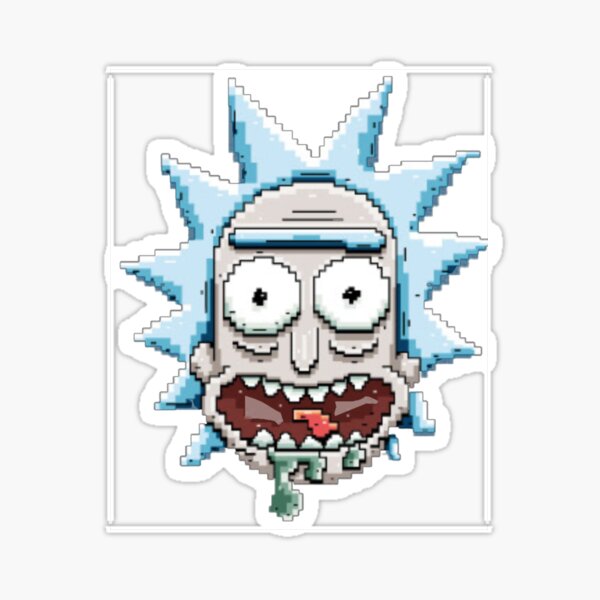 Rick and Morty Spiritual Rick w 3rd Eye Sticker by Carter Briar - Pixels
