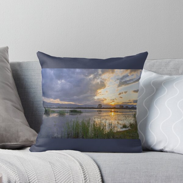 Item preview, The cloudy sunset over the calm lake designed and sold by JoyLineDesigns.