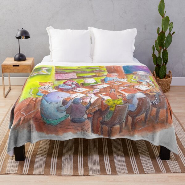 Item preview, Penguin, whale, cats and other animals having an art jam party. designed and sold by PenguinGirl-Art.