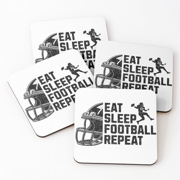 Item preview, Eat Sleep Football Repeat designed and sold by Wanutcha Manochai.