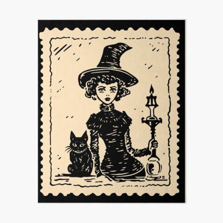 Witch familiar Black cat silhouette doormat Halloween