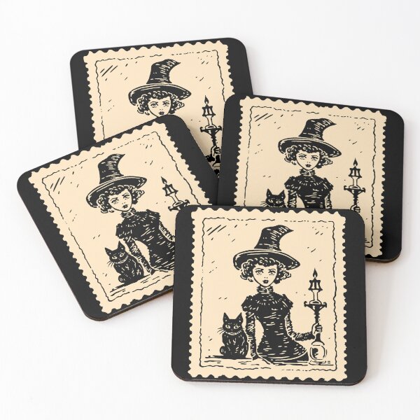 Item preview, Vintage Witch and Cat designed and sold by daianaart.