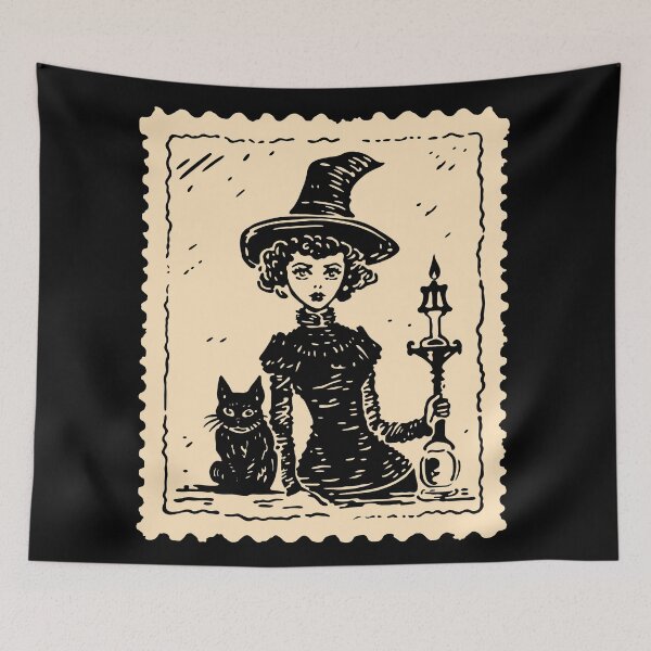 Item preview, Vintage Witch and Cat designed and sold by daianaart.