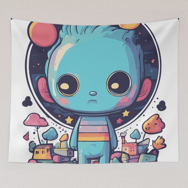 Item preview, Cosmic Encounter: The Striped-Shirt Blue Alien designed and sold by TrendyMingle.