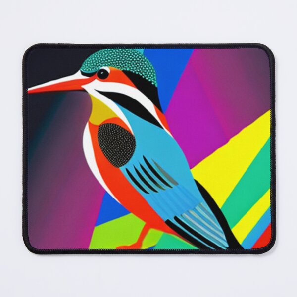 Item preview, Kingfisher bird pop art illustration vibrant designed and sold by Meena-tta.