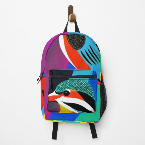 Item preview, Kingfisher bird pop art illustration vibrant designed and sold by Meena-tta.