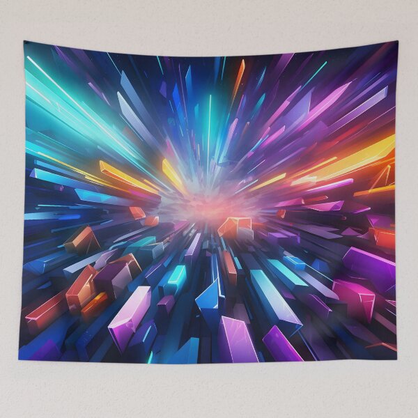 Item preview, Abstract colourful warp shapes comic book style designed and sold by workshoot.