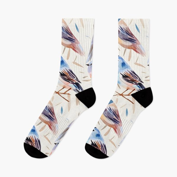 Item preview, Sparrow Pattern  Watercolor Abstract Geometric Birds designed and sold by LynZorHome.