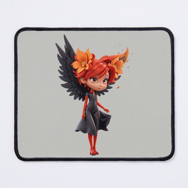 Item preview, Chibi angel in black dress designed and sold by Woodoartdesign.
