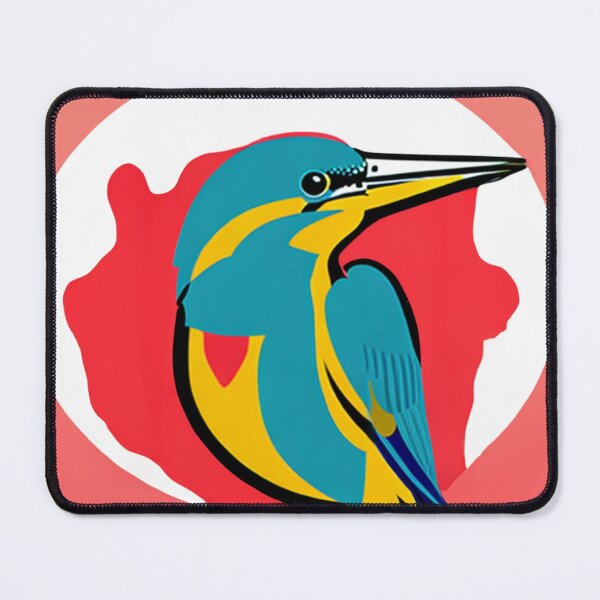 Item preview, Kingfisher bird pop art illustration vibrant designed and sold by Meena-tta.