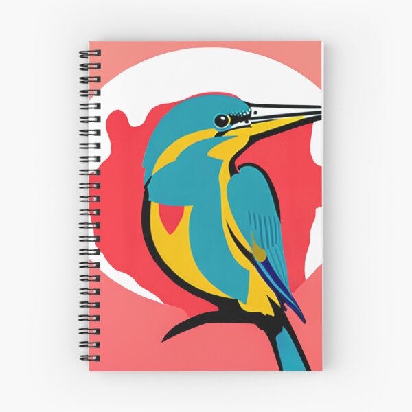 Item preview, Kingfisher bird pop art illustration vibrant designed and sold by Meena-tta.