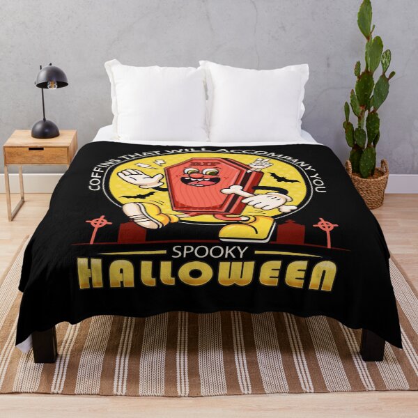 Artikelvorschau, Gruseliges Halloween, Retro-Maskottchen mit wandelndem Sarg entworfen und verkauft von Kevyn Adha.