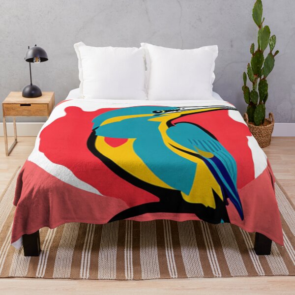 Item preview, Kingfisher bird pop art illustration vibrant designed and sold by Meena-tta.