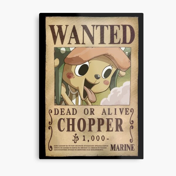 Tony Tony Chopper One Piece Bounty Poster - Anime Manga Art Print featuring  the Doctor and Reindeer with Human Form and Monster Point Greeting Card by  Ani-shirt